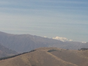 That white cap back there is the mountain we are hiking to!